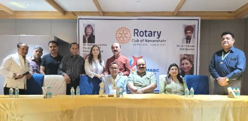 Rohit Jain became the new president of Nawanshahr Rotary Club